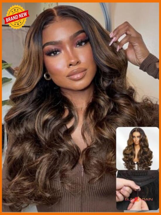 Glueless Body Wave Wig Pre Cut Lace Front Human Hair 18 inch 150% Density main image 6